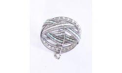 Bracelet Semi-Rigide Tresse Perles