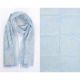 Etole Coton/Soie Imprime Fines Fleurs Bleu clair