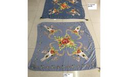 Carre Polyester Tete Bufalo Et Roses