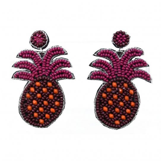 Boucle D'Oreille Ananas Brode
