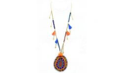 Collier Pendent Ovale Tassels