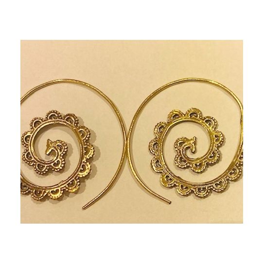 Boucles d'oreilles spirales métal