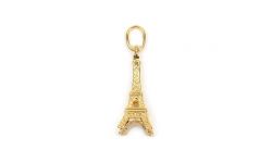 Pendentif plaqué or tour Eiffel
