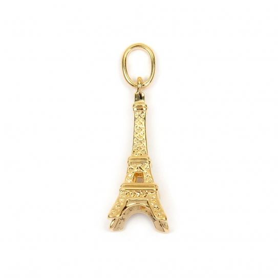 Pendentif plaqué or tour Eiffel