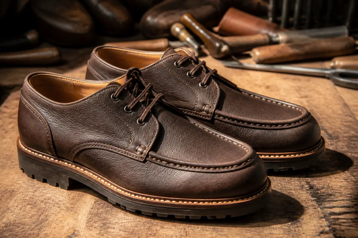Chaussures Heschung : luxe français cousu norvégien homme